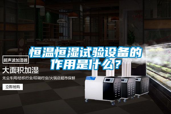 恒溫恒濕試驗(yàn)設(shè)備的作用是什么?